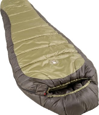Coleman North Rim 0°F Big & Tall Sleeping Bag, Cold-Weather Mummy Sleep Sack with No-Snag Zipper & Adjustable Hood for Warmth & Ventilation