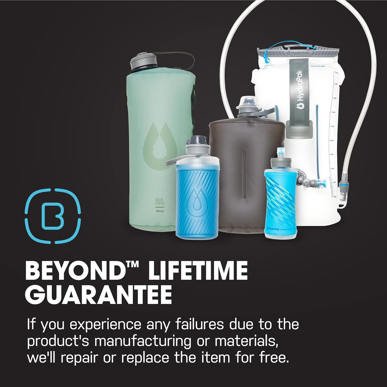 HydraPak Water Reservoir (1.5L, 2L, 3L) - Hydration Bladder Fits Most Backpacks – High-Flow Bite Valve, Leak Proof, Fully Reversible, and Dishwasher Safe - Image 6