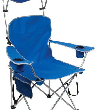 Quik Shade Full Size Shade Folding Chair for Camping, Polyester, Arm Rest|Foldable, Royal Blue, 2'L x 3'W x 4.3'H (160048DS)