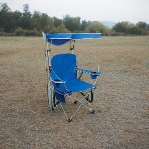 Quik Shade Full Size Shade Folding Chair for Camping, Polyester, Arm Rest|Foldable, Royal Blue, 2'L x 3'W x 4.3'H (160048DS) - Image 5