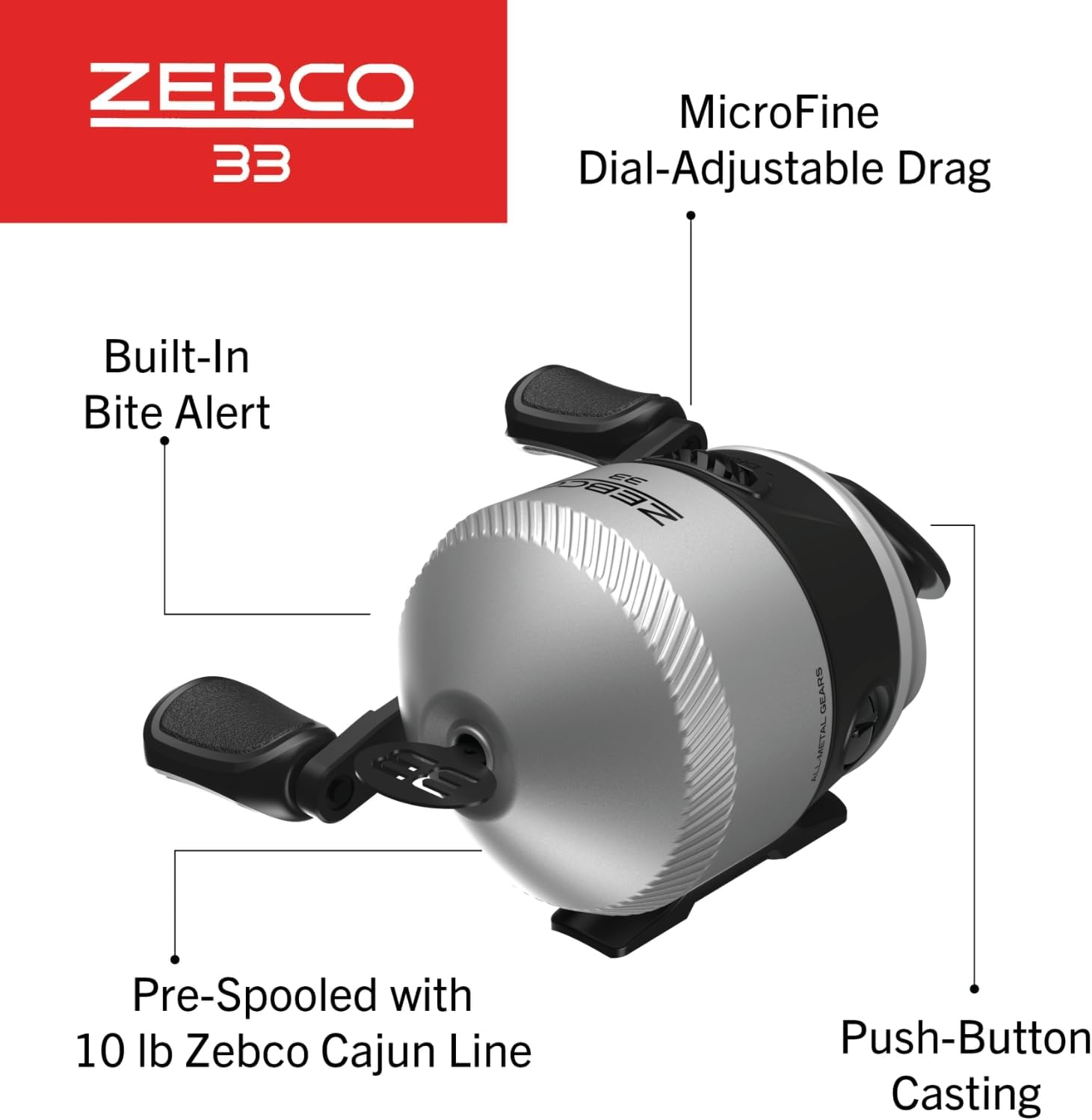 Zebco 33 Spincast Reel and Fishing Rod Combo - Image 3